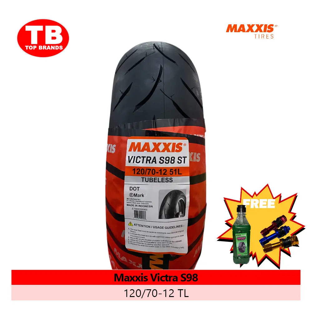 TIRE MAXXIS / TL 120/70-12 VICTRA S98 - LZD