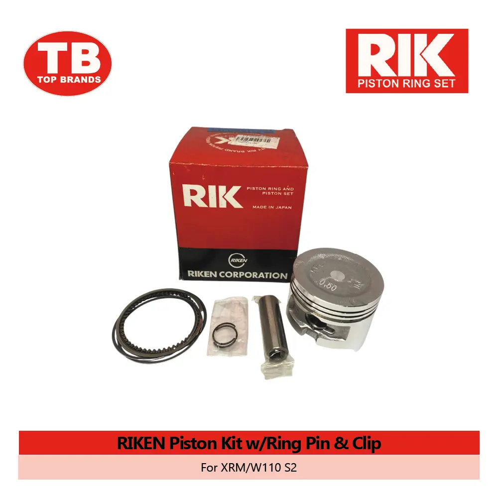 PISTON KIT W/RING PIN & CLIP / XRM/W110 S2 / RIKEN - LZD