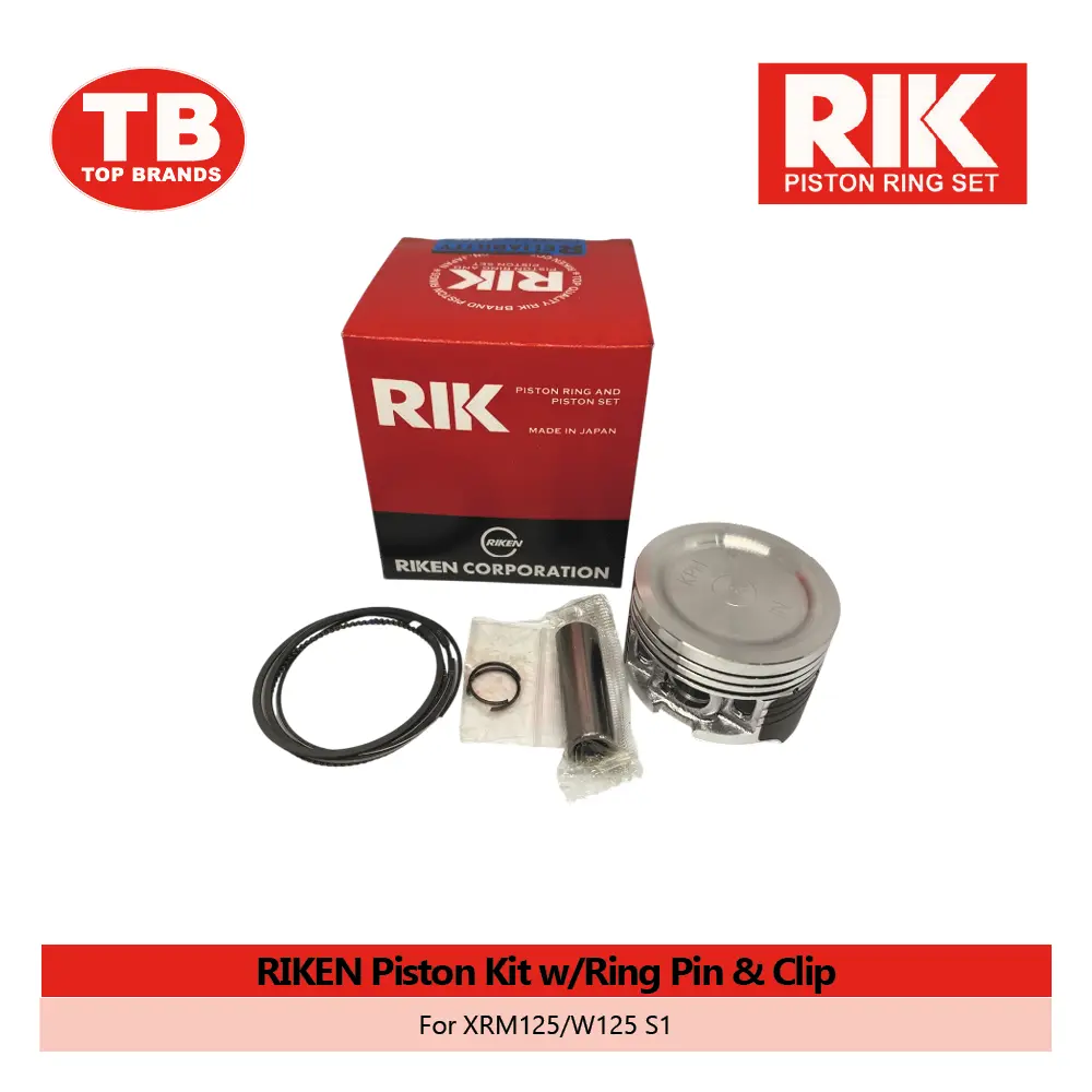 PISTON KIT W/RING PIN & CLIP / W125/XRM125 S1 / RIKEN - LZD