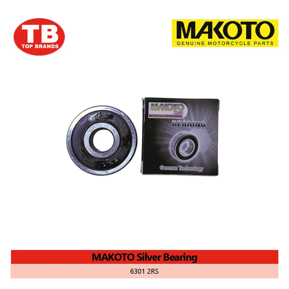 BEARING RUBBER SEAL / 6301 2RS / MAKOTO SILVER (360PCS/BOX) - LZD -FMV