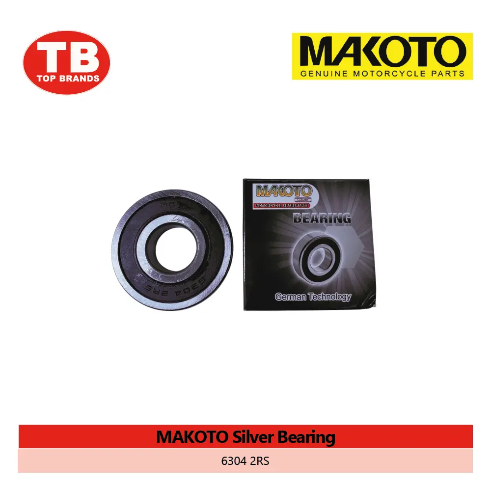 BEARING RUBBER SEAL / 6304 2RS / MAKOTO SILVER (200PCS/BOX) - LZD - FMV
