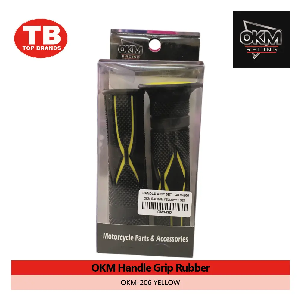 HANDLE GRIP ALLOY W/RUBBER OKM / OKM-206 YELLOW - LZD