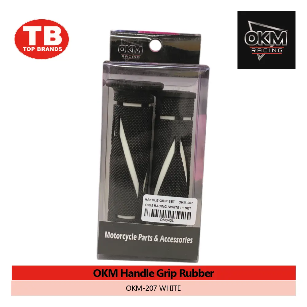 HANDLE GRIP ALLOY W/RUBBER OKM / OKM-207 WHITE - LZD