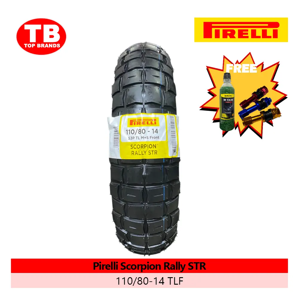 TIRE SCORPION RALLY STR / 110/80-14 TLF / ADV / DUAL SPORT / PIRELLI / SRP3330 - LZD