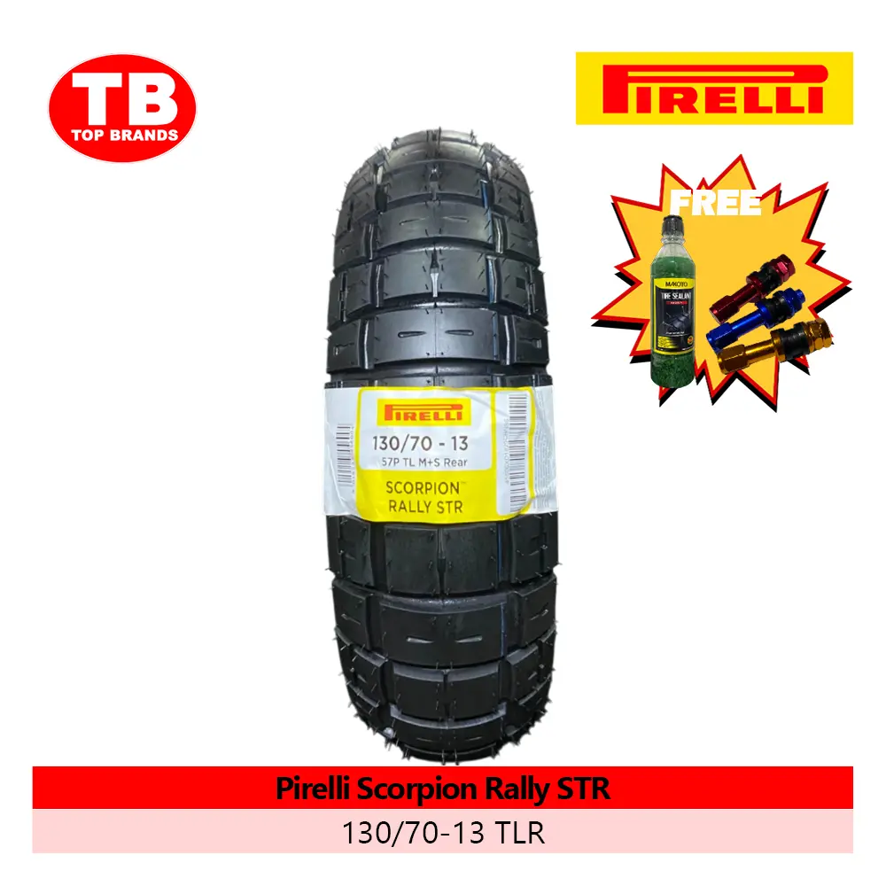 TIRE SCORPION RALLY STR / 130/70-13 TLR / ADV / DUAL SPORT / PIRELLI / SRP3870 - LZD