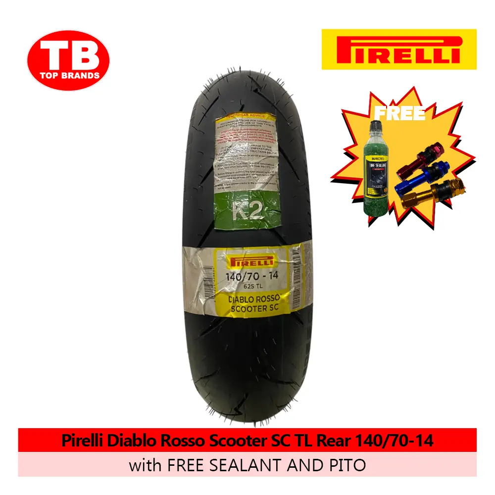 TIRE DIABLO ROSSO SCOOTER SC STR / 140/70-14 AEROX TLR / PIRELLI / SRP5130 - LZD