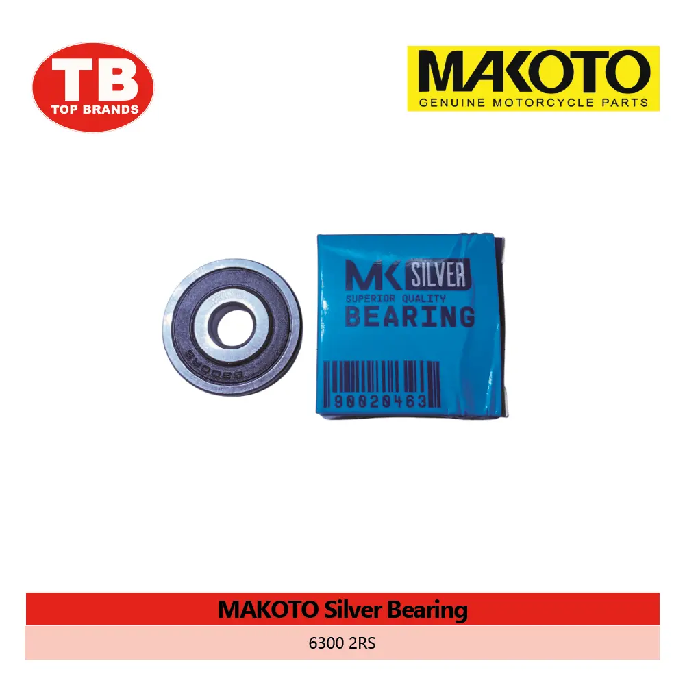 BEARING RUBBER SEAL / 6300 2RS / MAKOTO SILVER (400PCS/BOX) - LZD