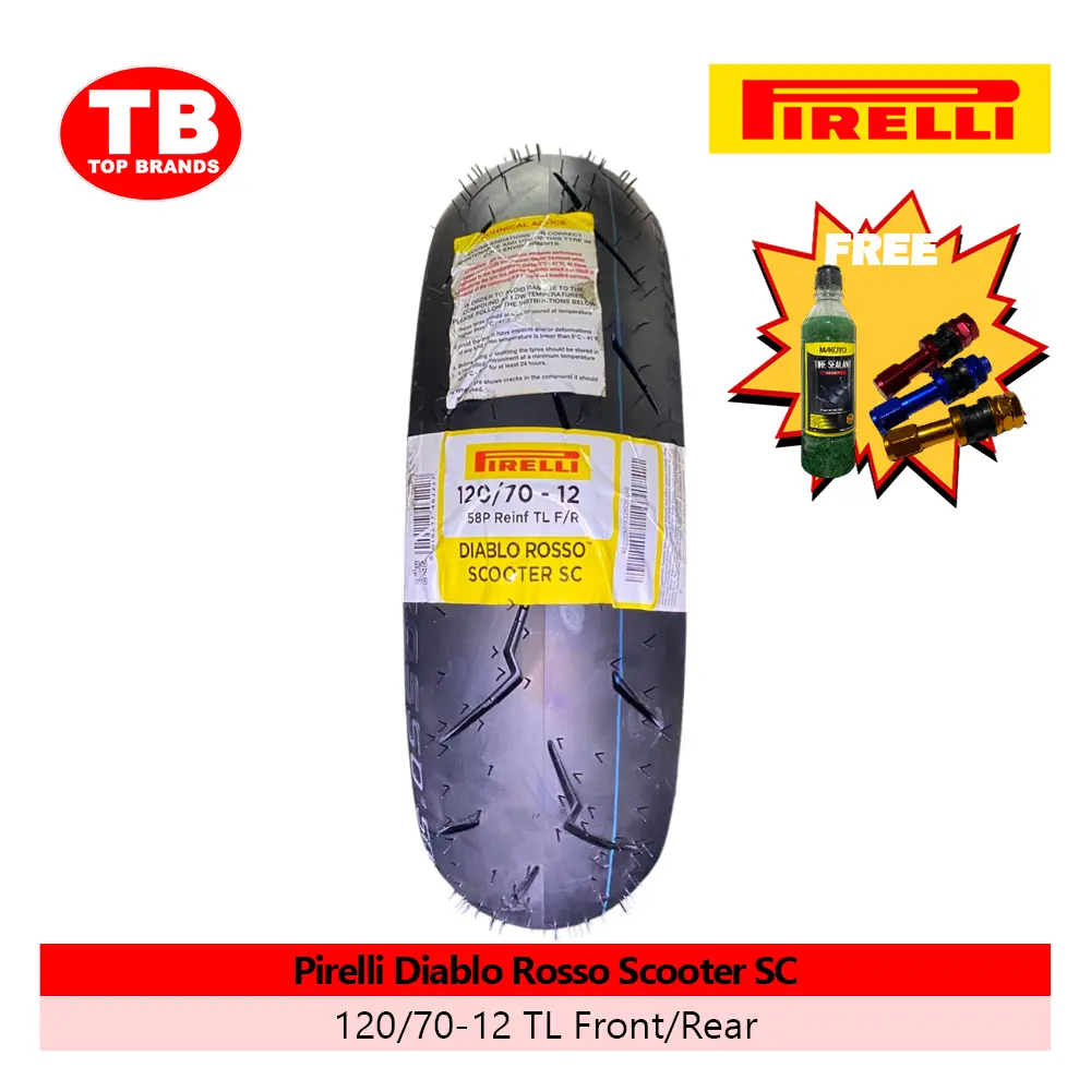 TIRE DIABLO ROSSO SCOOTER SC STR / 120/70-12 TLF/R / PIRELLI / SRP4500 - LZD