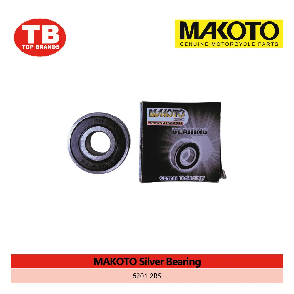 BEARING RUBBER SEAL / 6201 2RS / MAKOTO SILVER (480PCS/BOX) - LZD - FMV