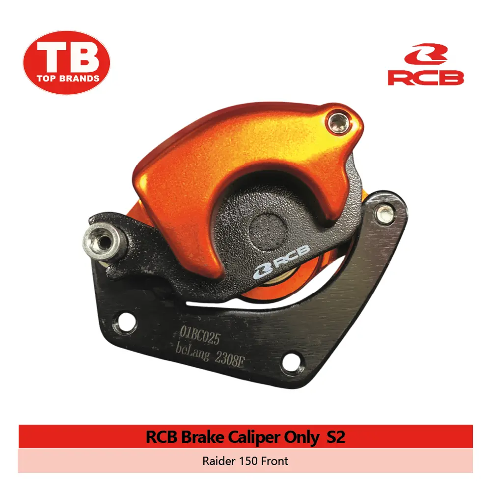 BRAKE CALIPER ONLY RCB S2 / RAIDER150 FRONT ORANGE - LZD 