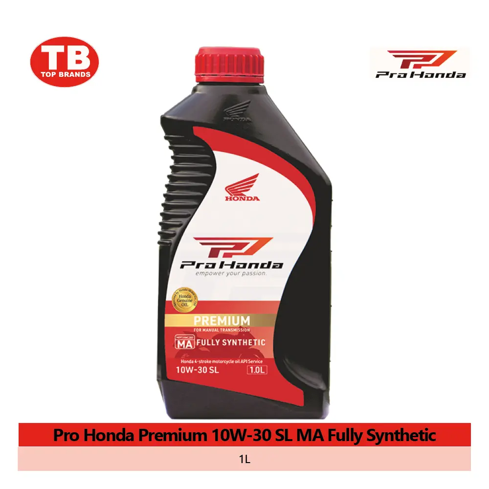 OIL ENGINE PRO HONDA PREMIUM BLACK / 24X1000ML 10W-30 SL MA FULLY SYNTHETIC / HPI - LZD