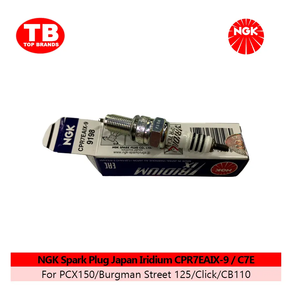 SPARK PLUG / CPR7EAIX-9 / C7E / PCX150I / BURGMAN STREET125 "20 / SKYDRIVE SPORTS115 FI 18 / ADDRESS115 / CB110 / CLICK / NGK IRIDIUM  - LZD
