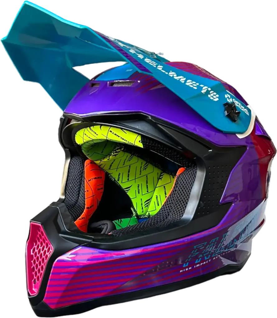 HELMET MT FALCON G-D 975 / XL PINK/BLUE/PURPLE SYSTEM - LZD