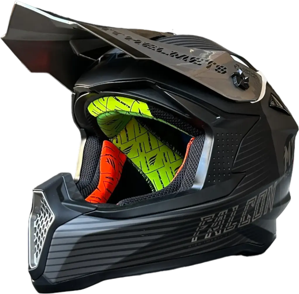 HELMET MT FALCON G-D 345M / M M.BLACK/GRAY SYSTEM - LZD