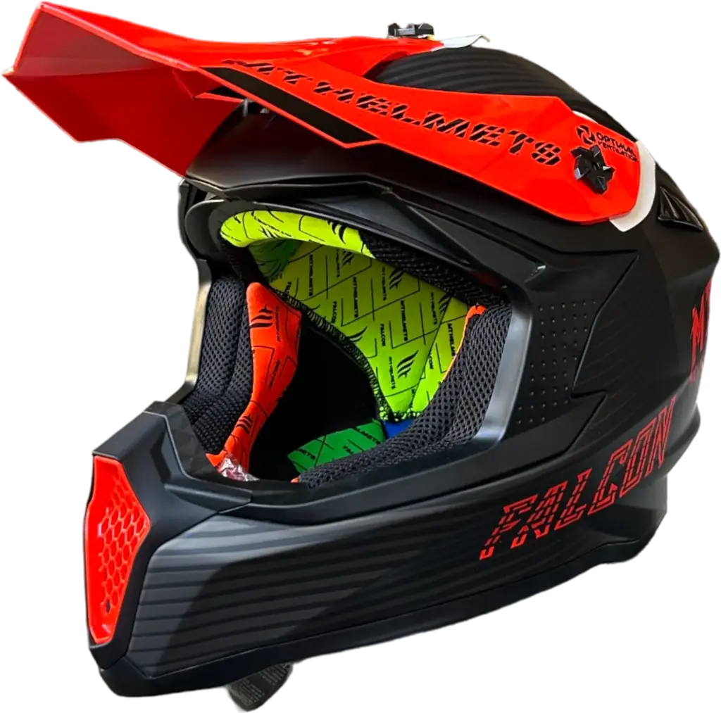 HELMET MT FALCON G-D 365M / XL M.BLACK/RED SYSTEM SRP4295# - LZD