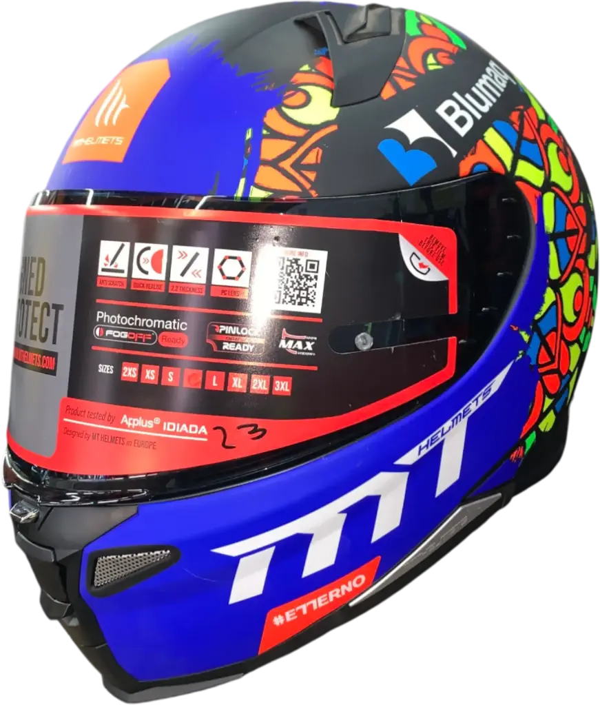 HELMET MT REVENGE2 G 3711M / M M.BLACK/BLUE MOTO3 - LZD