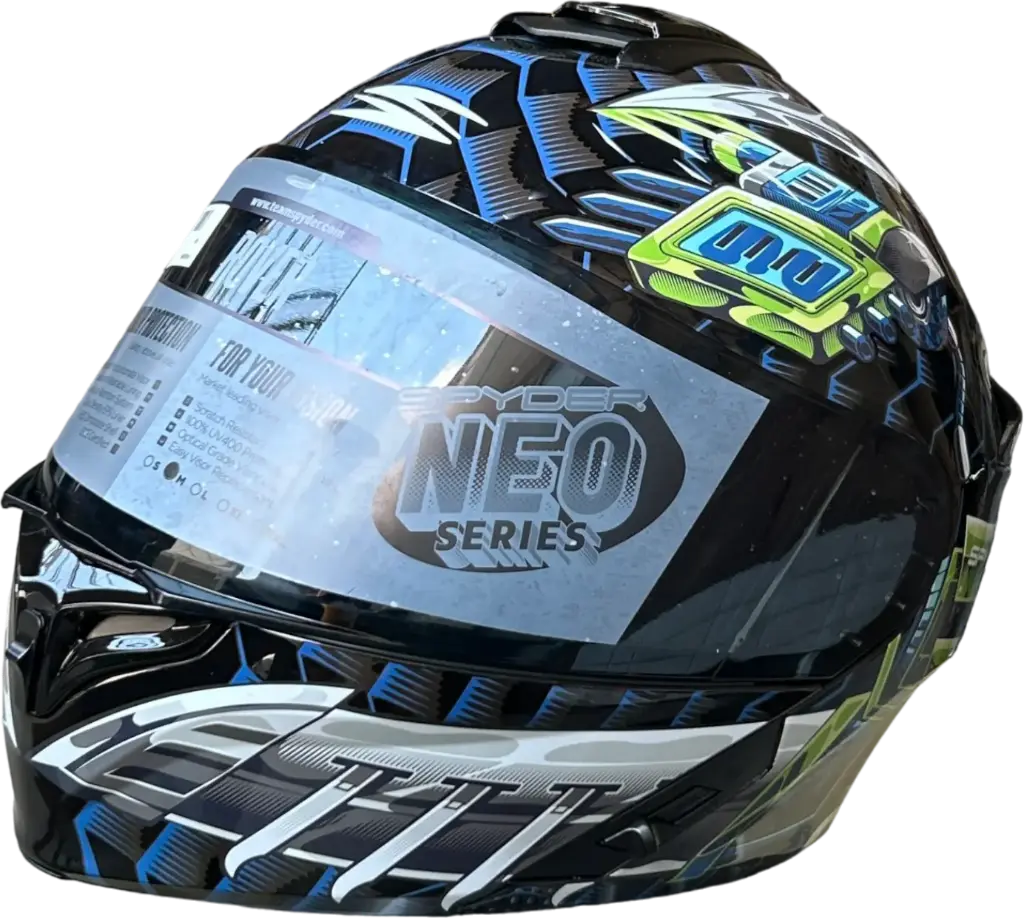 HELMET SPYDER NEO ROVER GD 371M_S / M MATT BLACK/BLUE SLAYER - LZD - DISPLAY SET