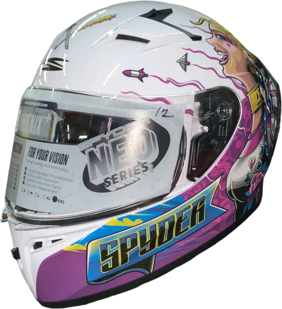 HELMET SPYDER PHOENIX+ G 17N5_FP / 2XL WHITE/BLUE/PINK ACE - LZD
