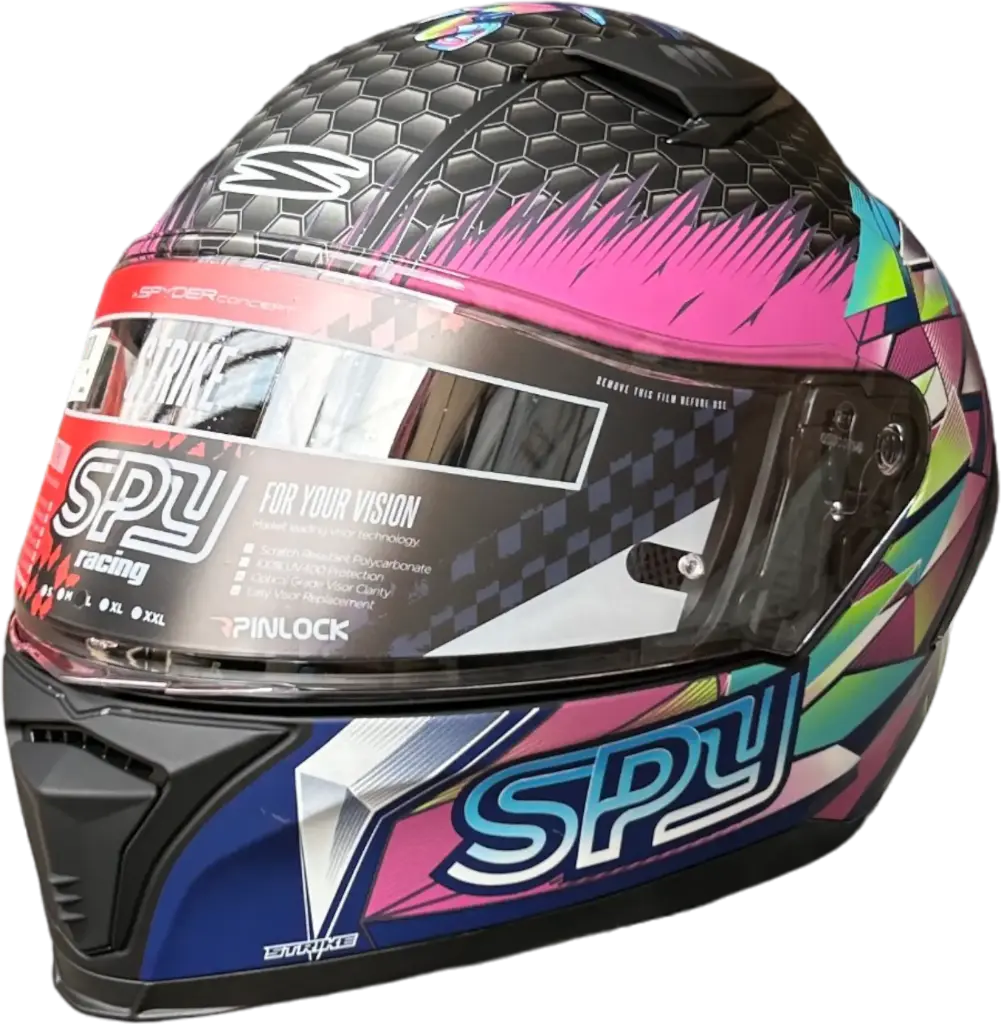 HELMET SPYDER STRIKE G 3P2M_FP / L MATT BLACK/PURPLE S2 - LZD