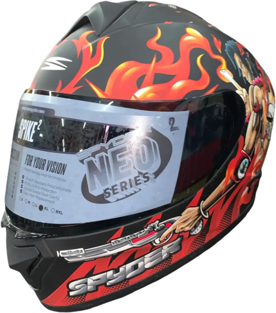HELMET SPYDER NEO SPIKE 2 G 362M_S / M MATT BLACK/RED IGNITE - LZD