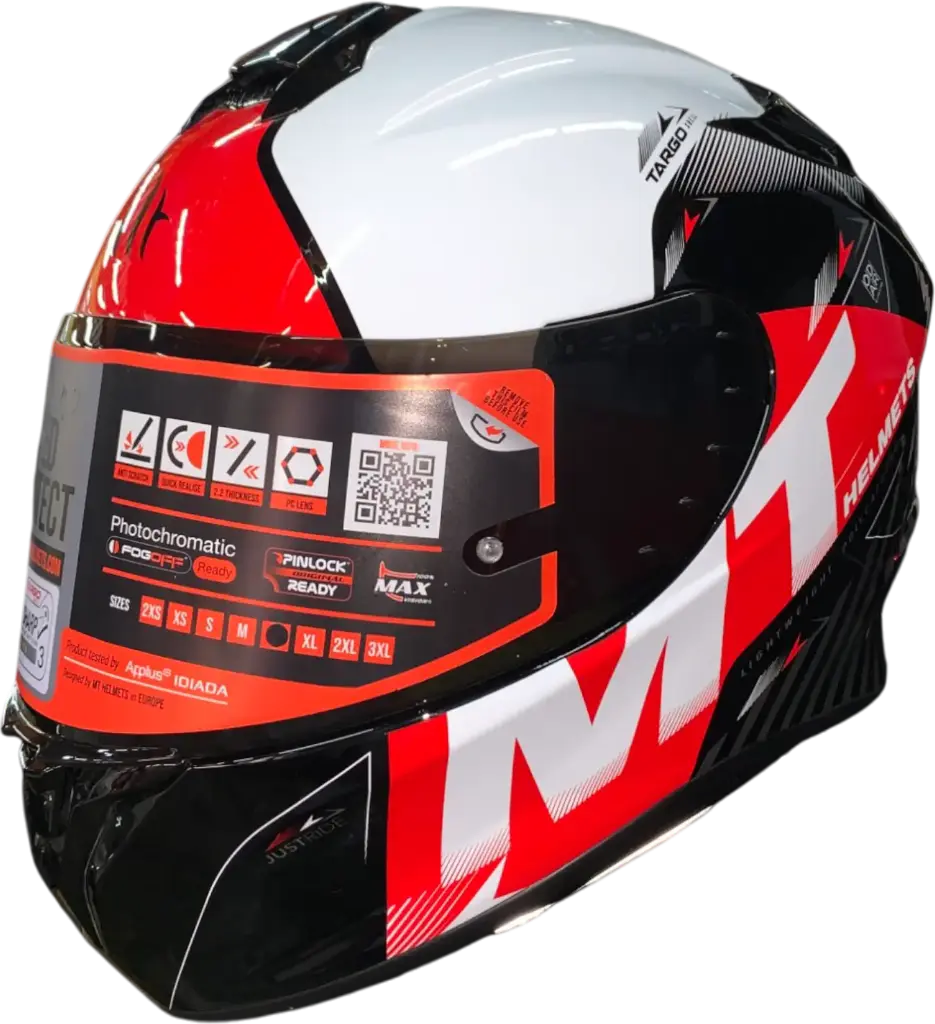 HELMET MT TARGO FULL FACE / G 3621 XL BLACK/RED ODAR SRP3895# - LZD