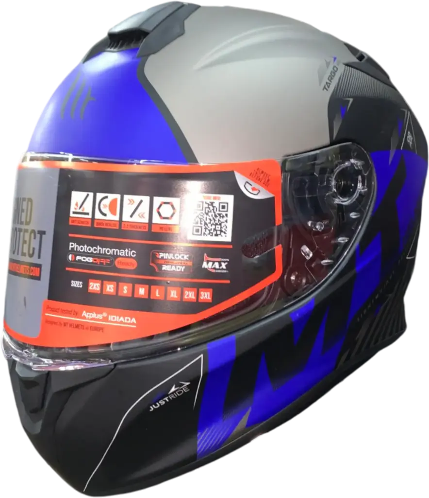 HELMET MT TARGO FULL FACE / G 3721M L MATT BLACK/BLUE ODAR SRP3895# - LZD