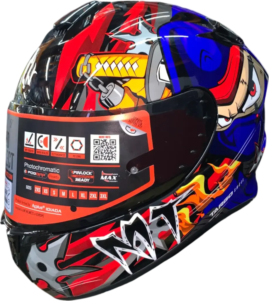 HELMET MT TARGO FULL FACE / G 3611 XL BLACK/RED/GREY HANZO - LZD