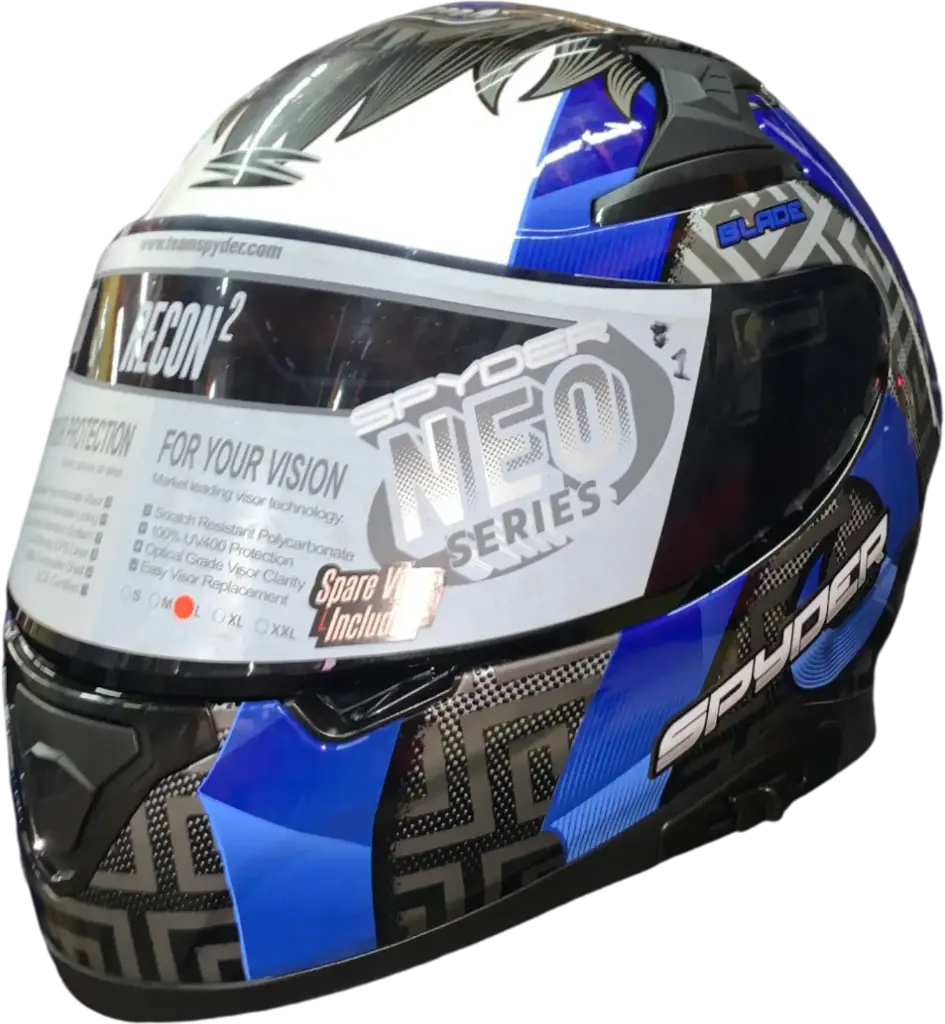 HELMET SPYDER RECON2 GD 375_S / L BLACK/BLUE BLADE - LZD