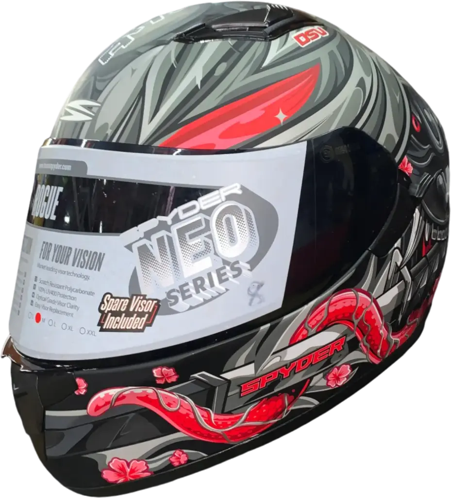 HELMET SPYDER NEO ROGUE HANYA GD / 343_S M BLACK/GRAY/RED - LZD