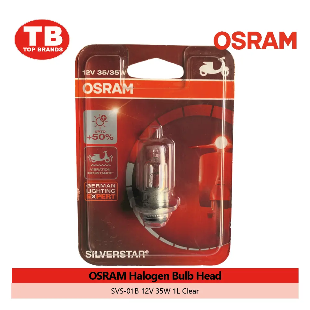 BULB HEAD HALOGEN / SVS-01B 12V 35W 1L CLEAR / OSRAM - LZD