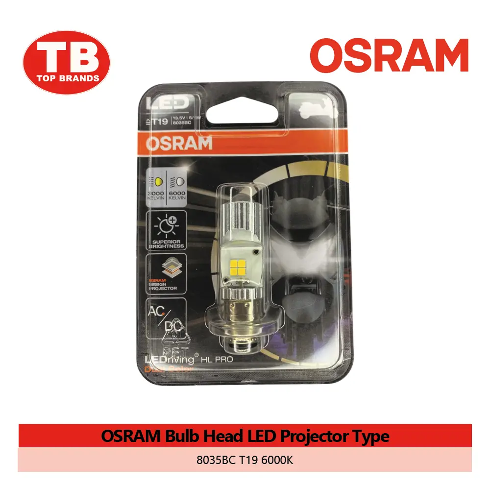 BULB HEAD LED PROJECTOR TYPE / 8035BC T19 6000K 13.5V 5/6W / OSRAM - LZD 
