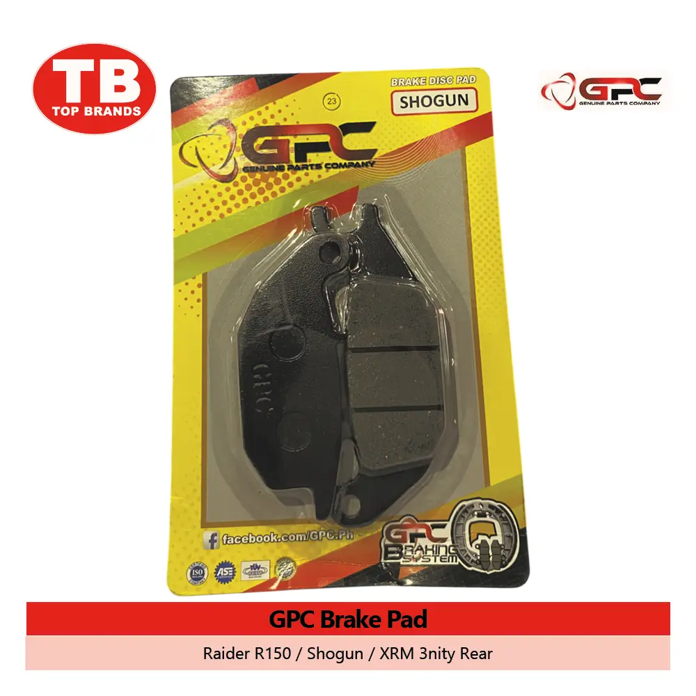 BRAKE PAD / RAIDER150/SHOGUN/3NITY REAR / GPC - LZD 