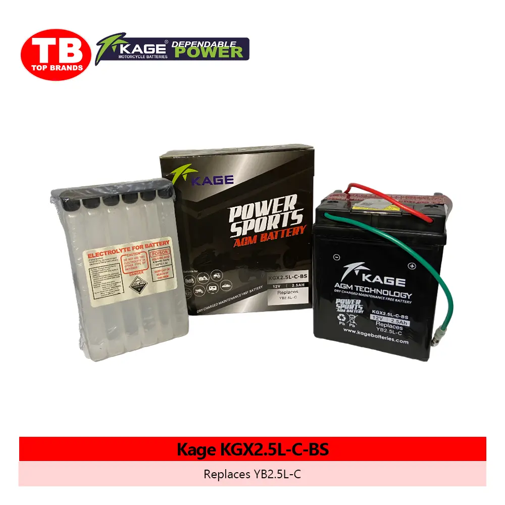BATTERY MF SEP. ACID / YB2.5L STX125 / KAGE (10PCS/BOX) - LZD