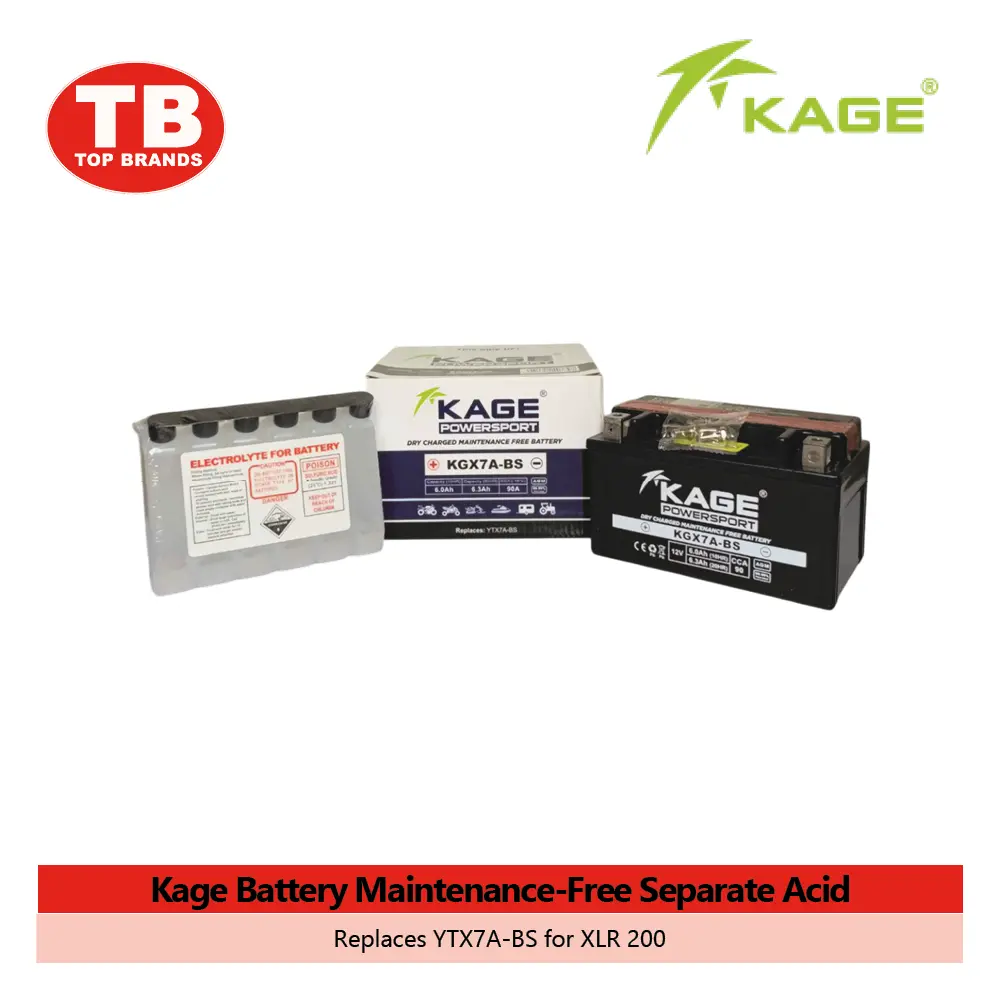 BATTERY MF SEP. ACID / YTX7A-BS XLR200 (2024) / KAGE (6PCS/BOX) - LZD - FMV 