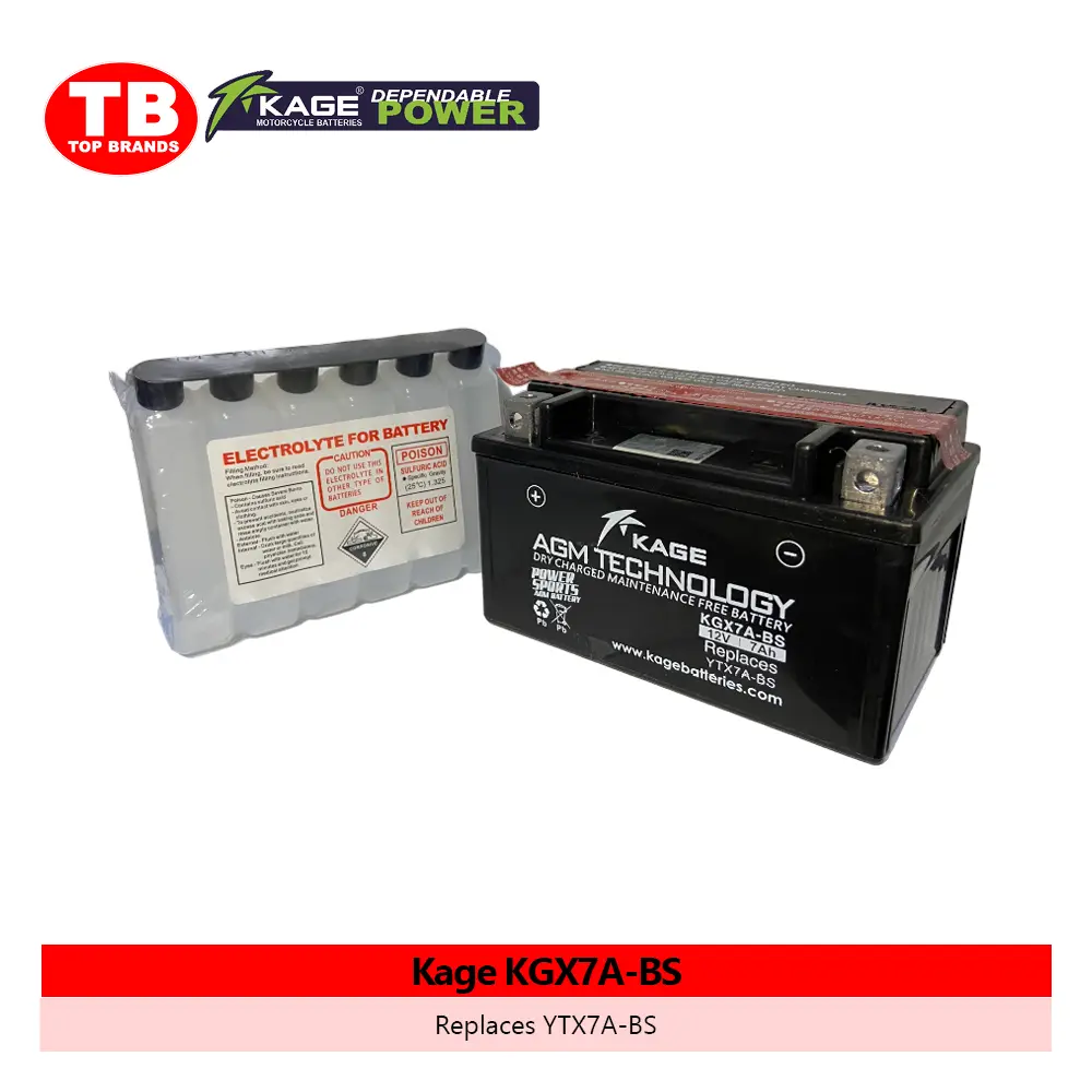 BATTERY MF SEP. ACID / YTX7A-BS XLR200 (2024) / KAGE (6PCS/BOX) - LZD
