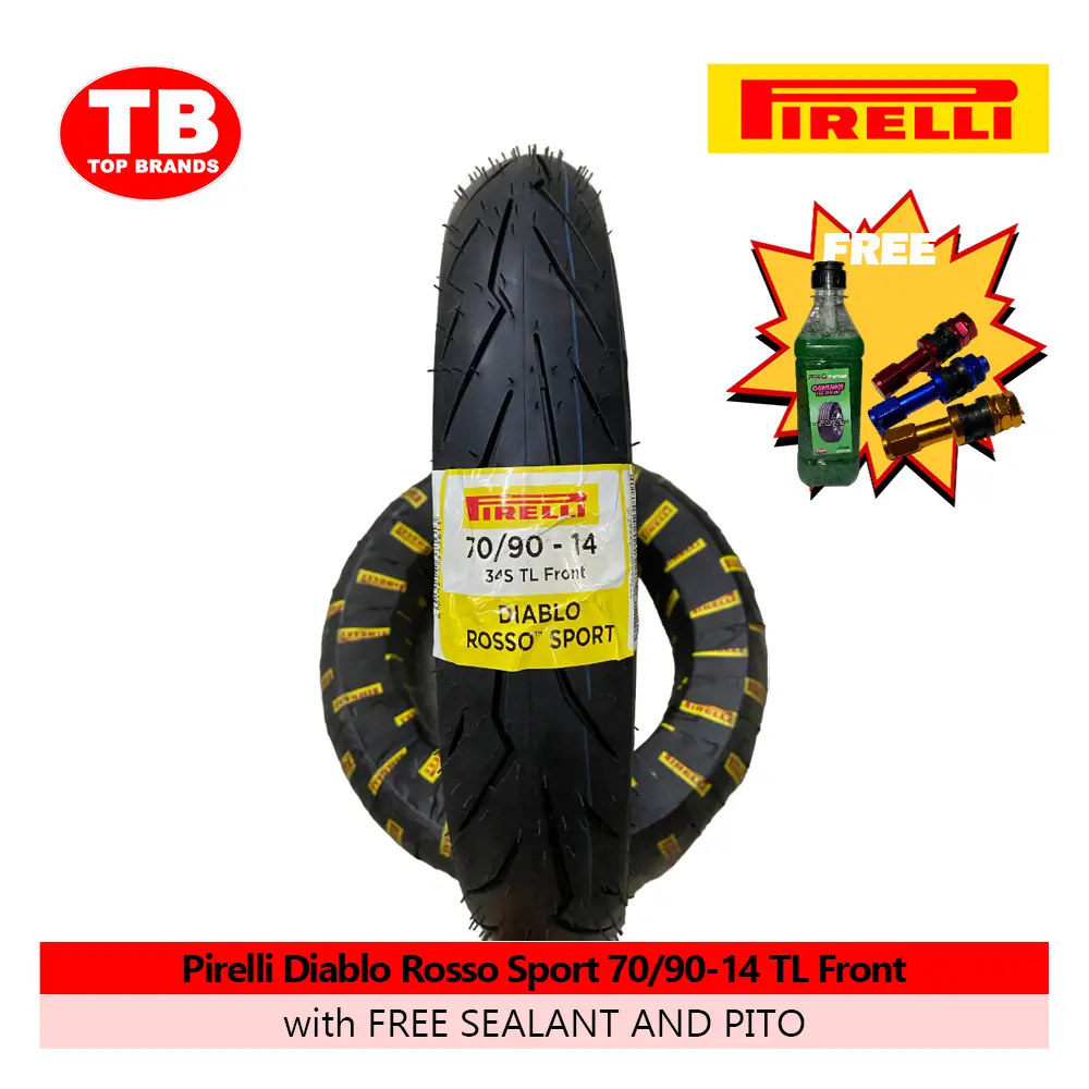 TIRE DIABLO ROSSO SPORT / 70/90-14 TLF (2024) / PIRELLI / SRP1710 - LZD
