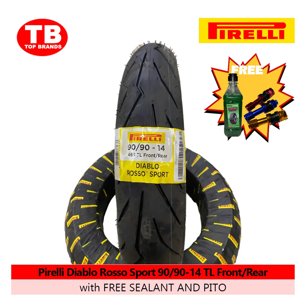TIRE DIABLO ROSSO SPORT / 90/90-14 TLF/R (2024) / PIRELLI / SRP2655 - LZD