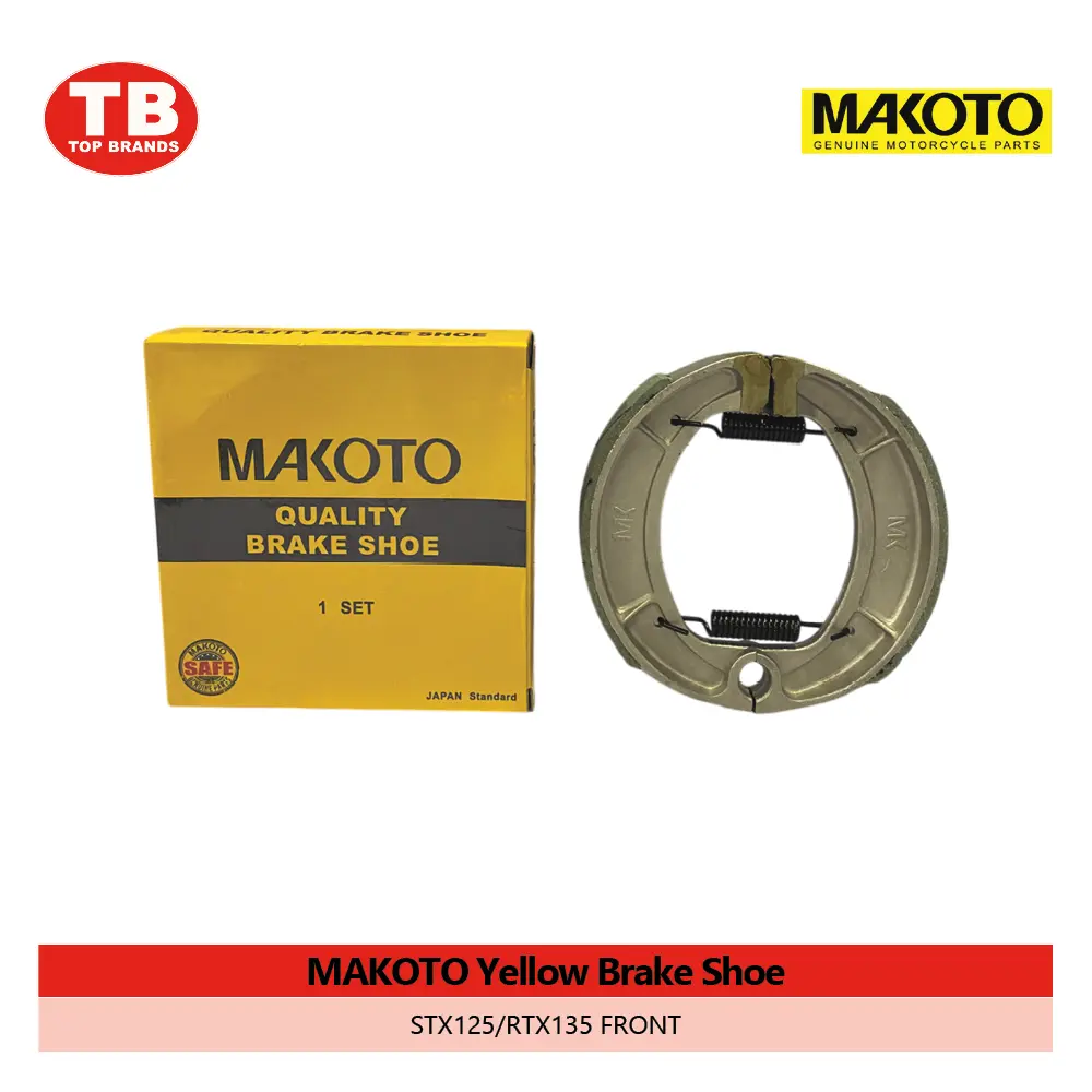 BRAKE SHOE / STX125/RXT135 FRONT / MAKOTO YELL - LZD 