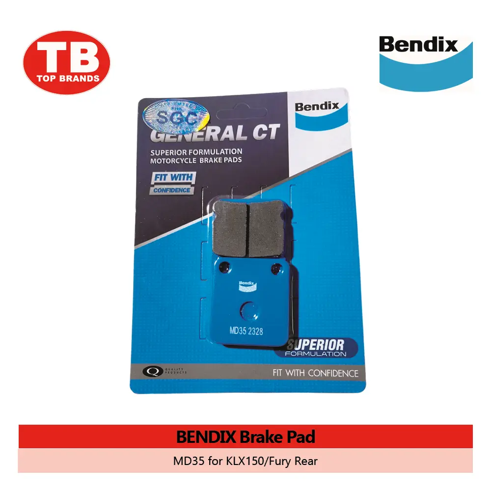 BRAKE PAD / KLX150/FURY REAR BBP0016 MD35 / BENDIX - LZD 