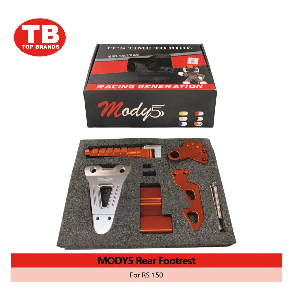 FOOTREST REAR MODY5 / RS150 ORANGE - LZD 