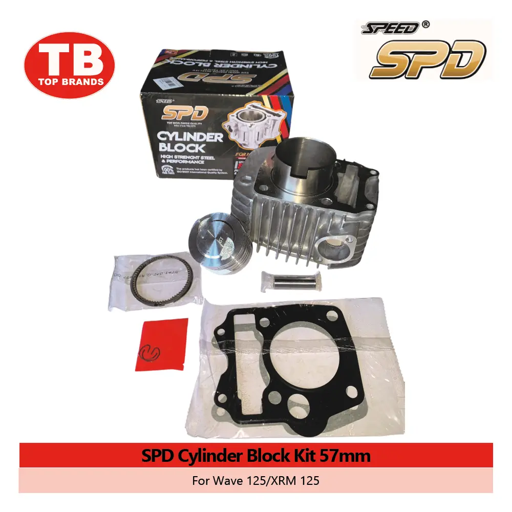 CYL BLOCK W/PISTON KIT / W125/XRM125 57MM / SPD - LZD 