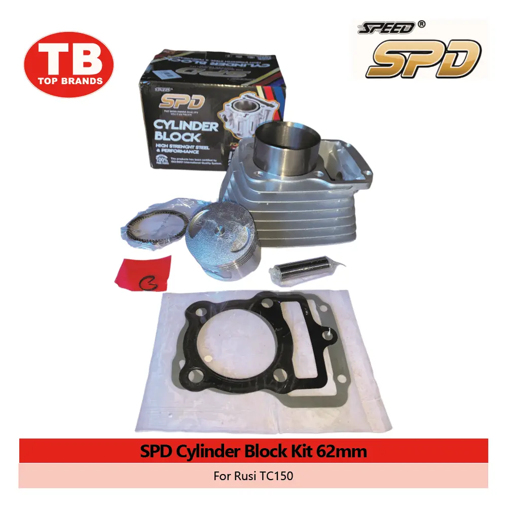 CYL BLOCK W/PISTON KIT / RUSI TC150 62MM / SPD - LZD 