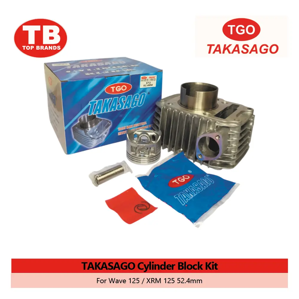 CYL BLOCK W/PISTON KIT / W125/XRM125 52.4MM / TGO - FMV - LZD 