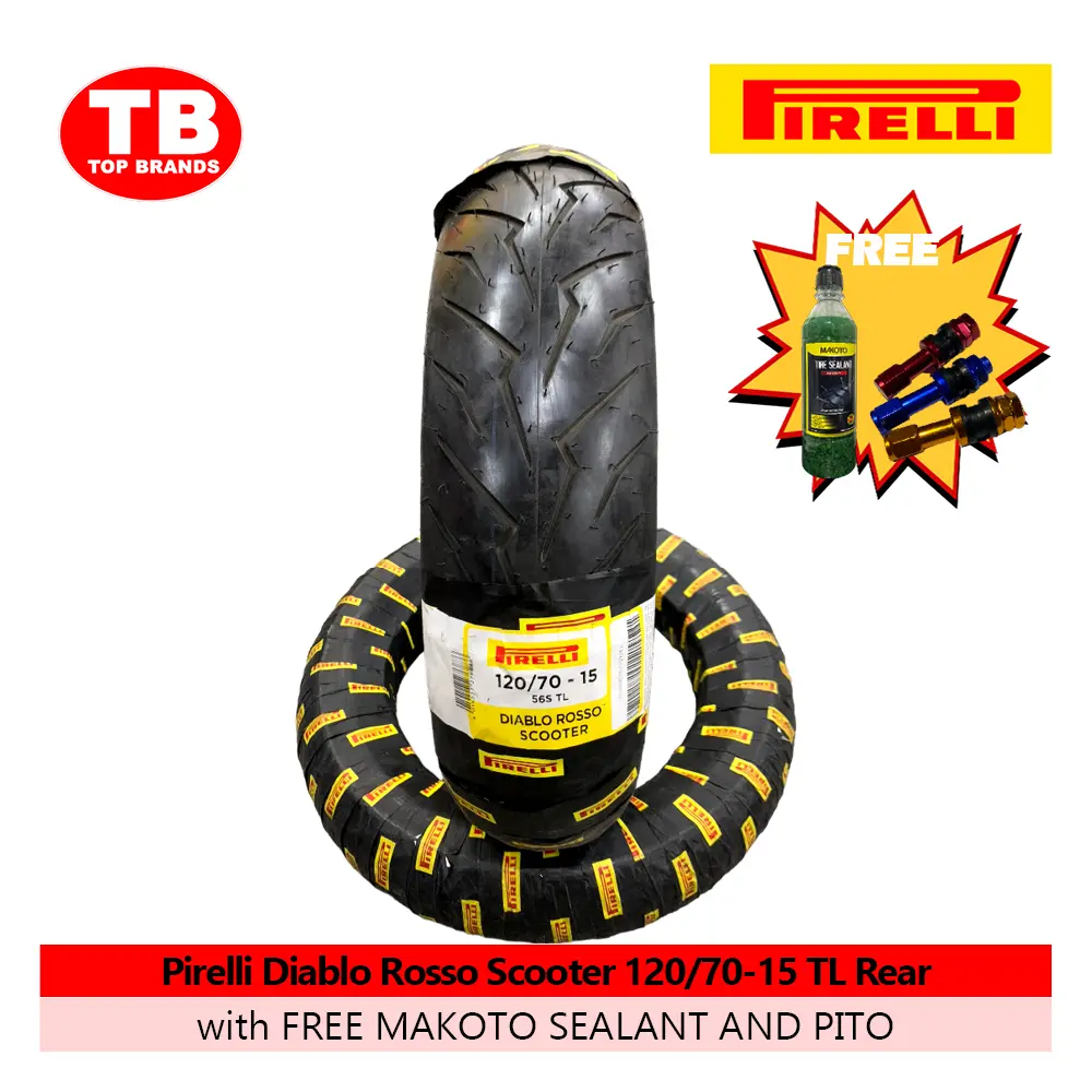 TIRE DIABLO ROSSO SCOOTER / 120/70-15 TLF (2023) XMAX / PIRELLI / SRP5490 - LZD