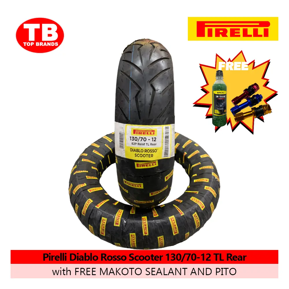 TIRE DIABLO ROSSO SCOOTER / 130/70-12 TLR (2022) / PIRELLI / - LZD