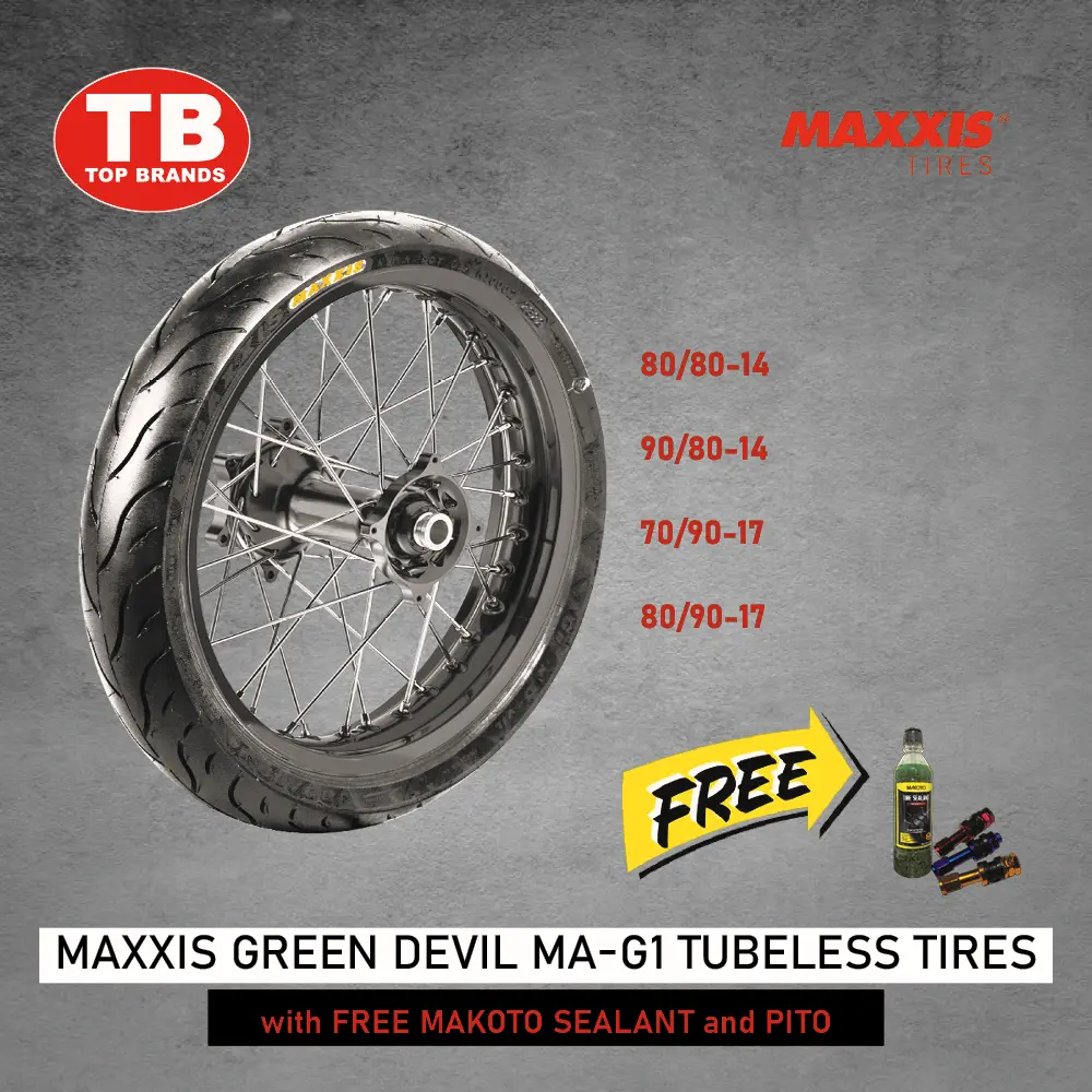 TIRE MAXXIS GREEN DEVIL / TL 80/80-14 MA-G1 (DOT 3824) - LZD