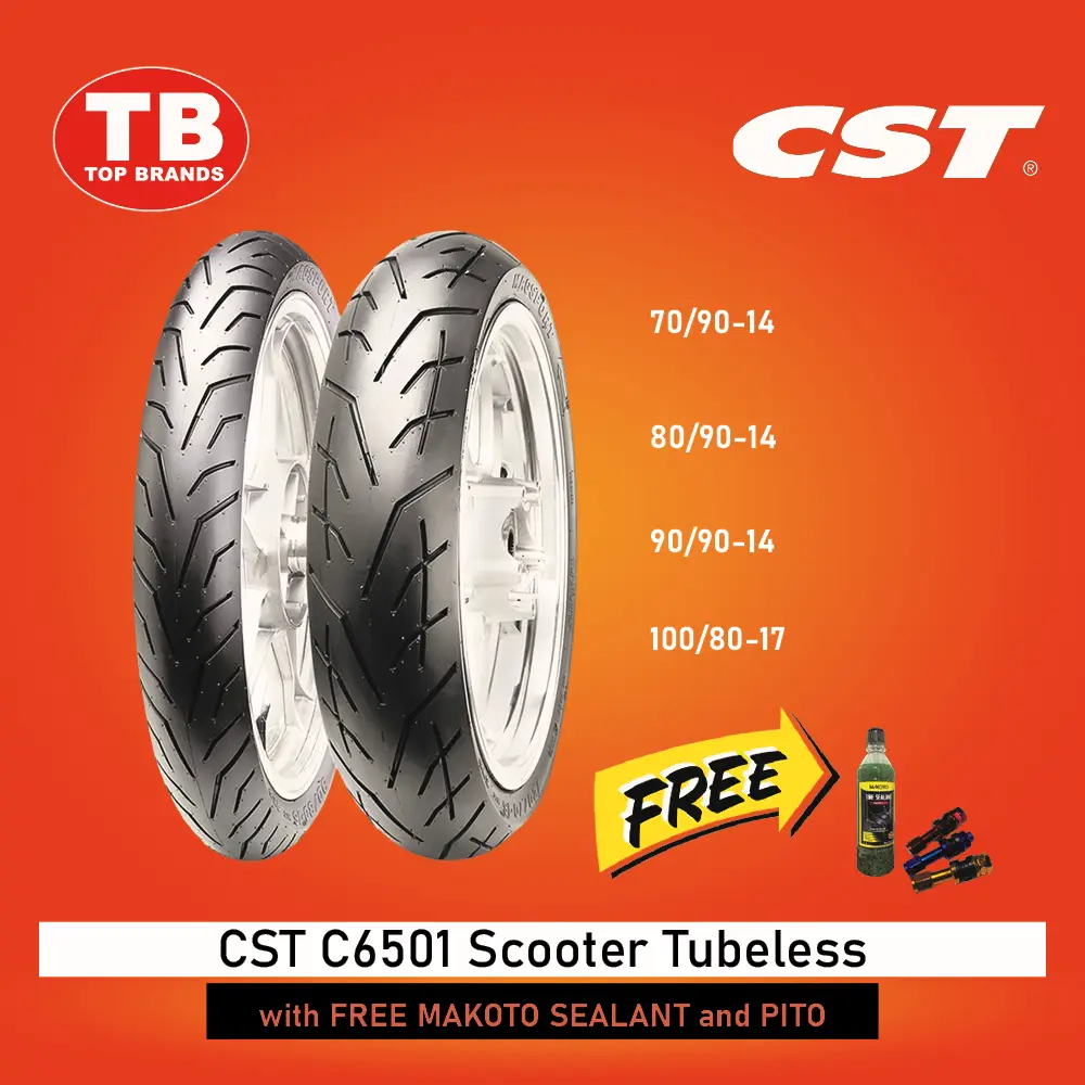 TIRE CST / TL 100/80-17 C6501 (DOT 1523) - LZD