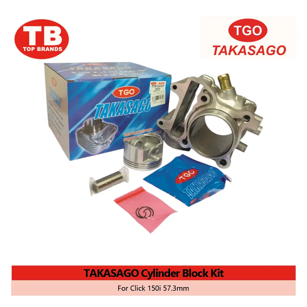 CYL BLOCK W/PISTON KIT / CLICK150 FI 57.3MM / TAKASAGO - LZD