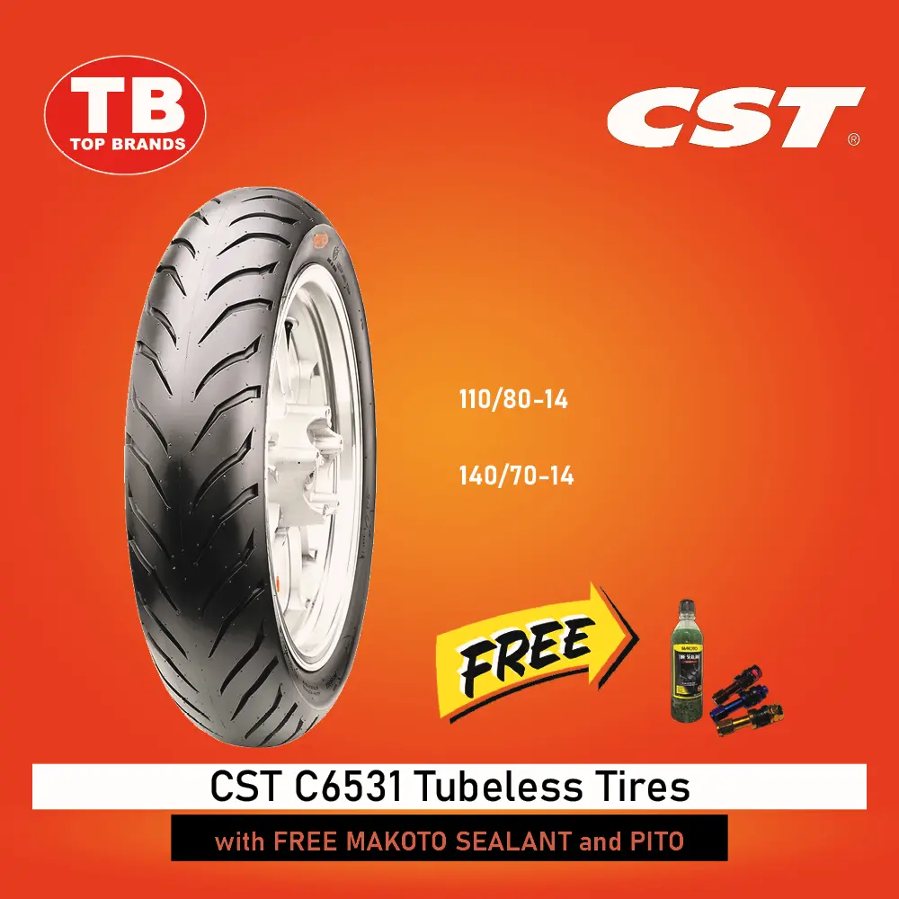 TIRE CST / TL 110/80-14 C6531 AEROX (DOT 1424) - LZD