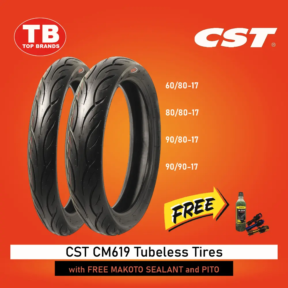 TIRE CST / TL 60/80-17 CM619 (DOT 0922) SRP922 - LZD
